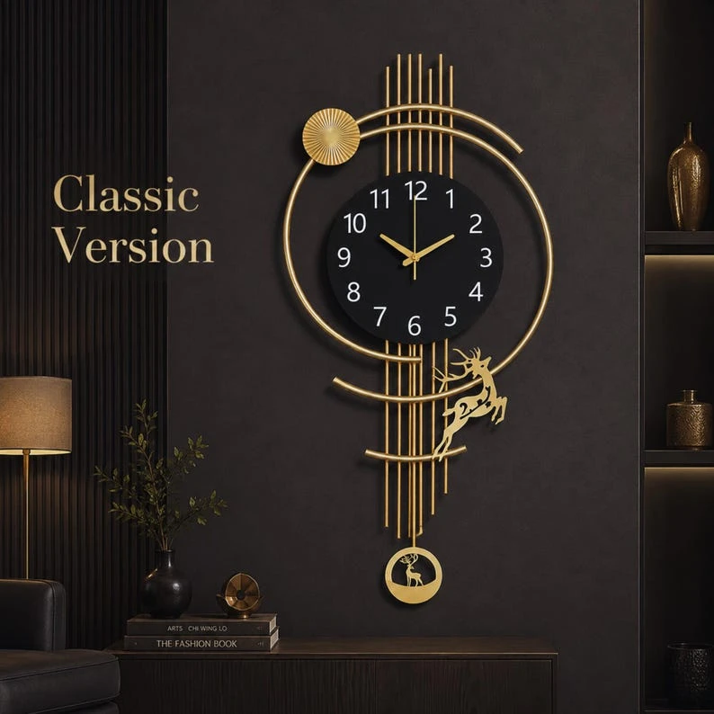 Modern Deer Design Wall Clock - photo 2