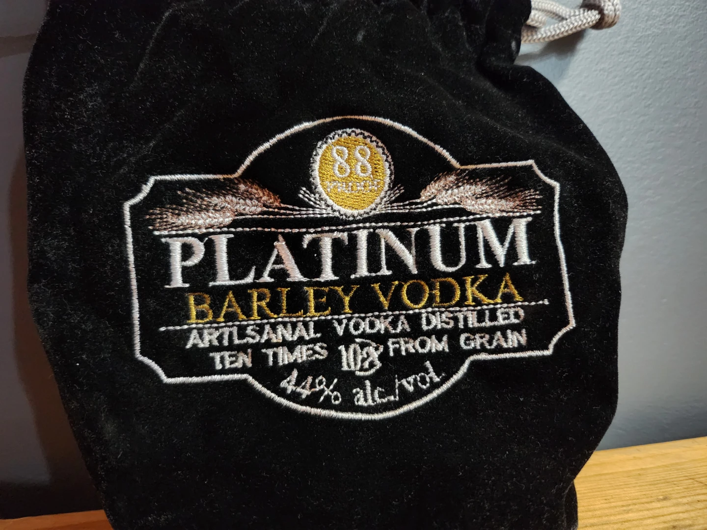 Platinum Barley Vodka Velvet Drawstring Bag - photo 3