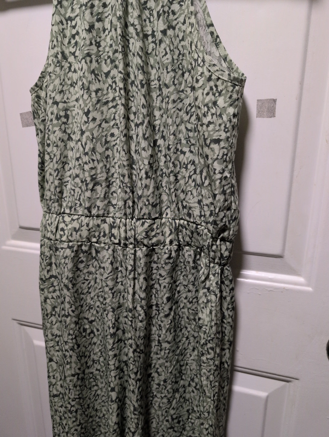 Green patterned halter jumpsuit - photo 4