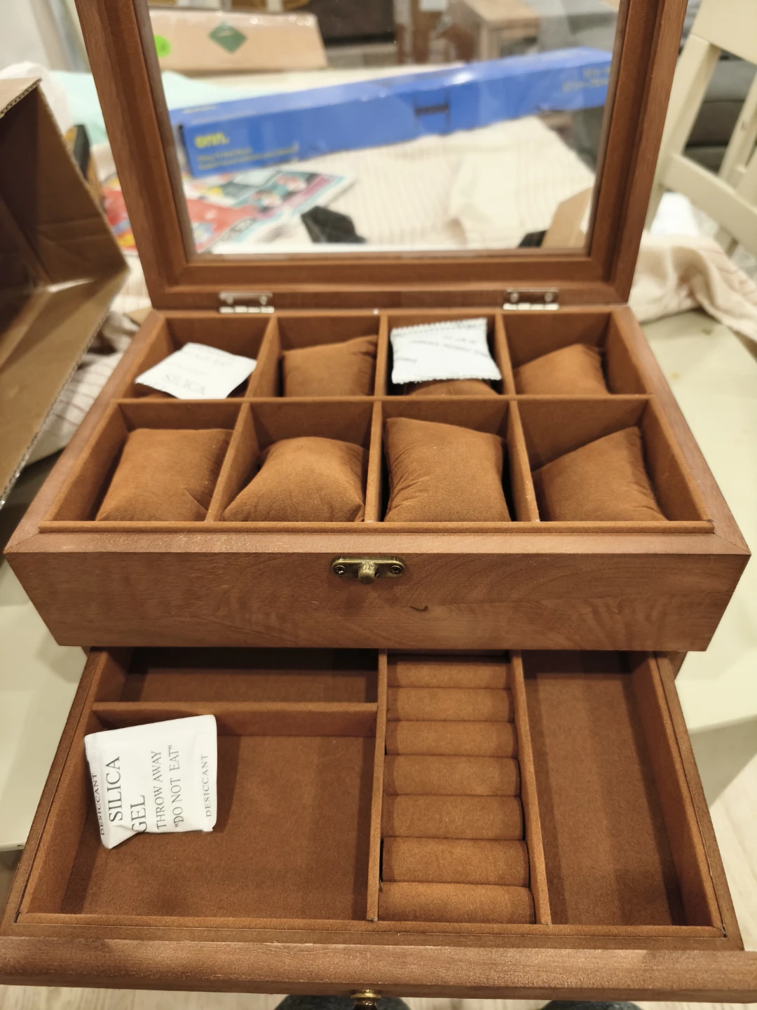 Wooden Watch and Jewellery Storage Box - photo 3