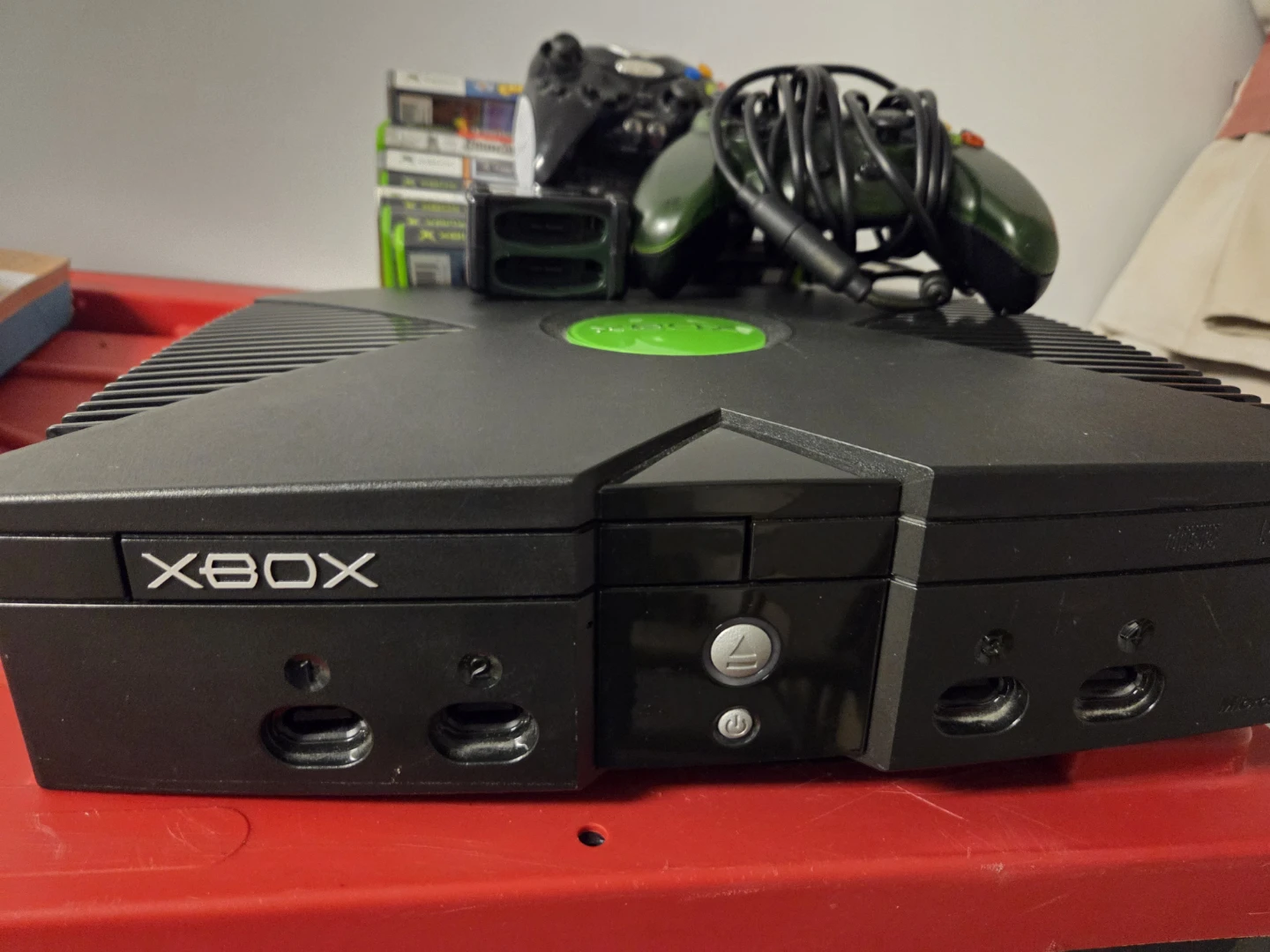 Original Xbox Console Bundle Modded+games in/ disk+controllers