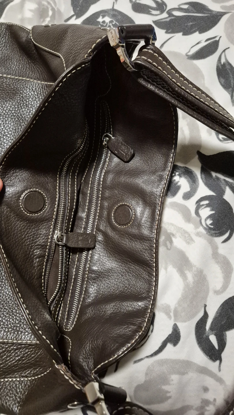 Tod's Dark Brown Leather Shoulder Bag