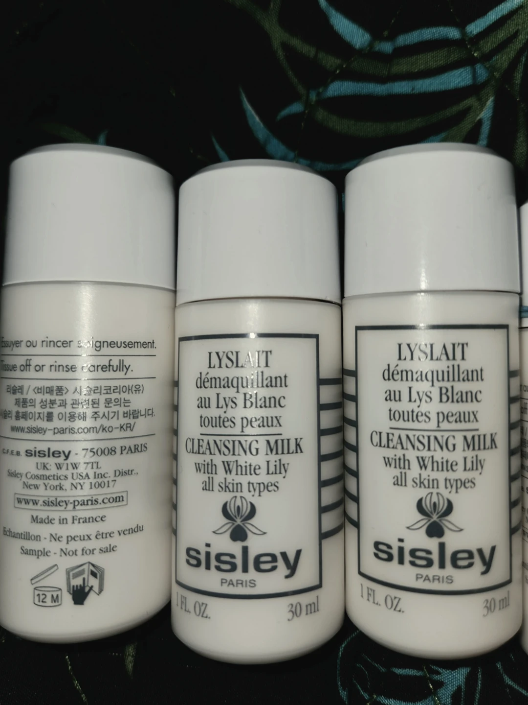 Sisley Paris Lot Of 3 Cleansing Milk Lotions, 1oz. each