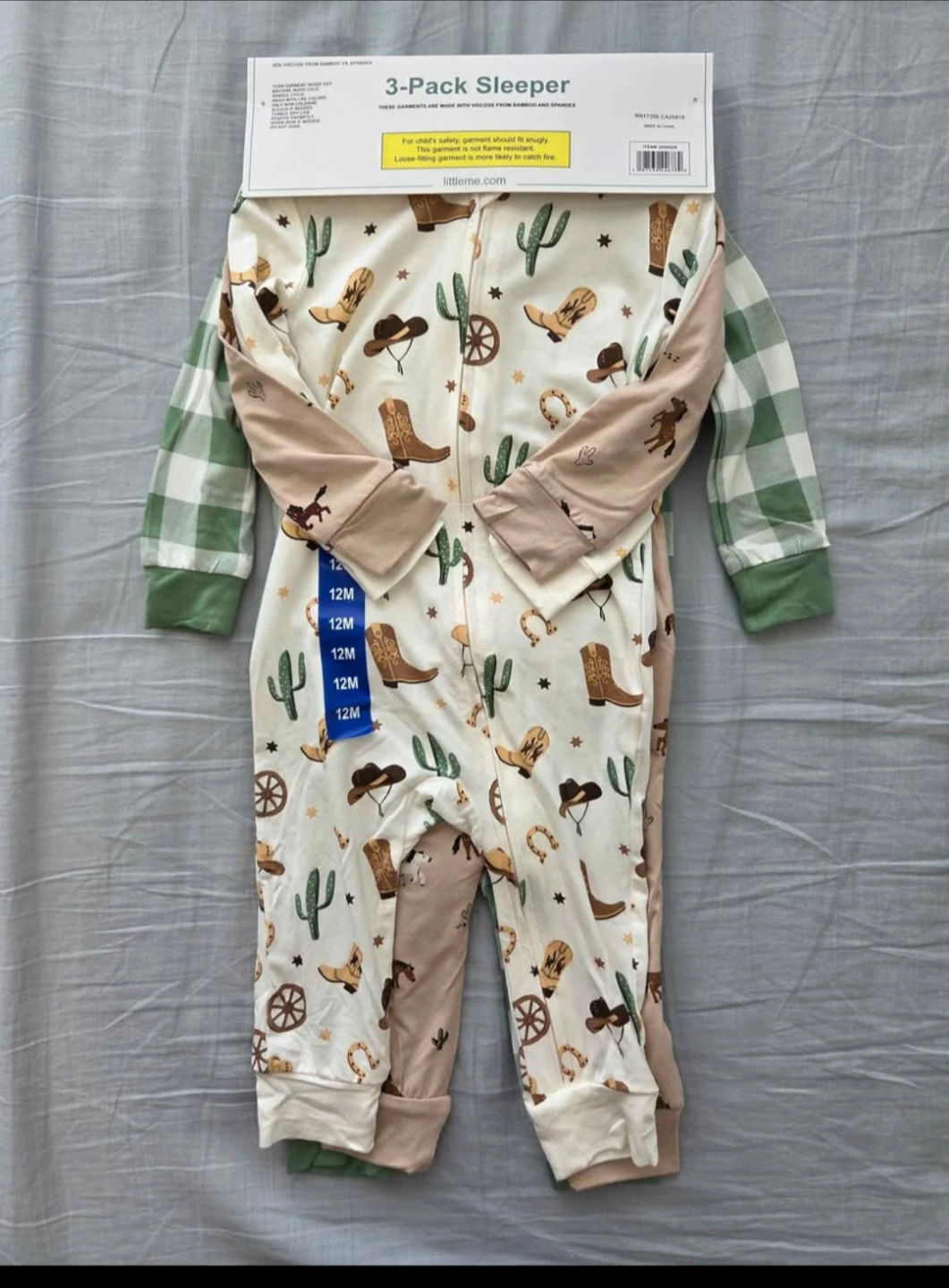 Little Me 3-Pack Sleeper Size 12M - photo 2