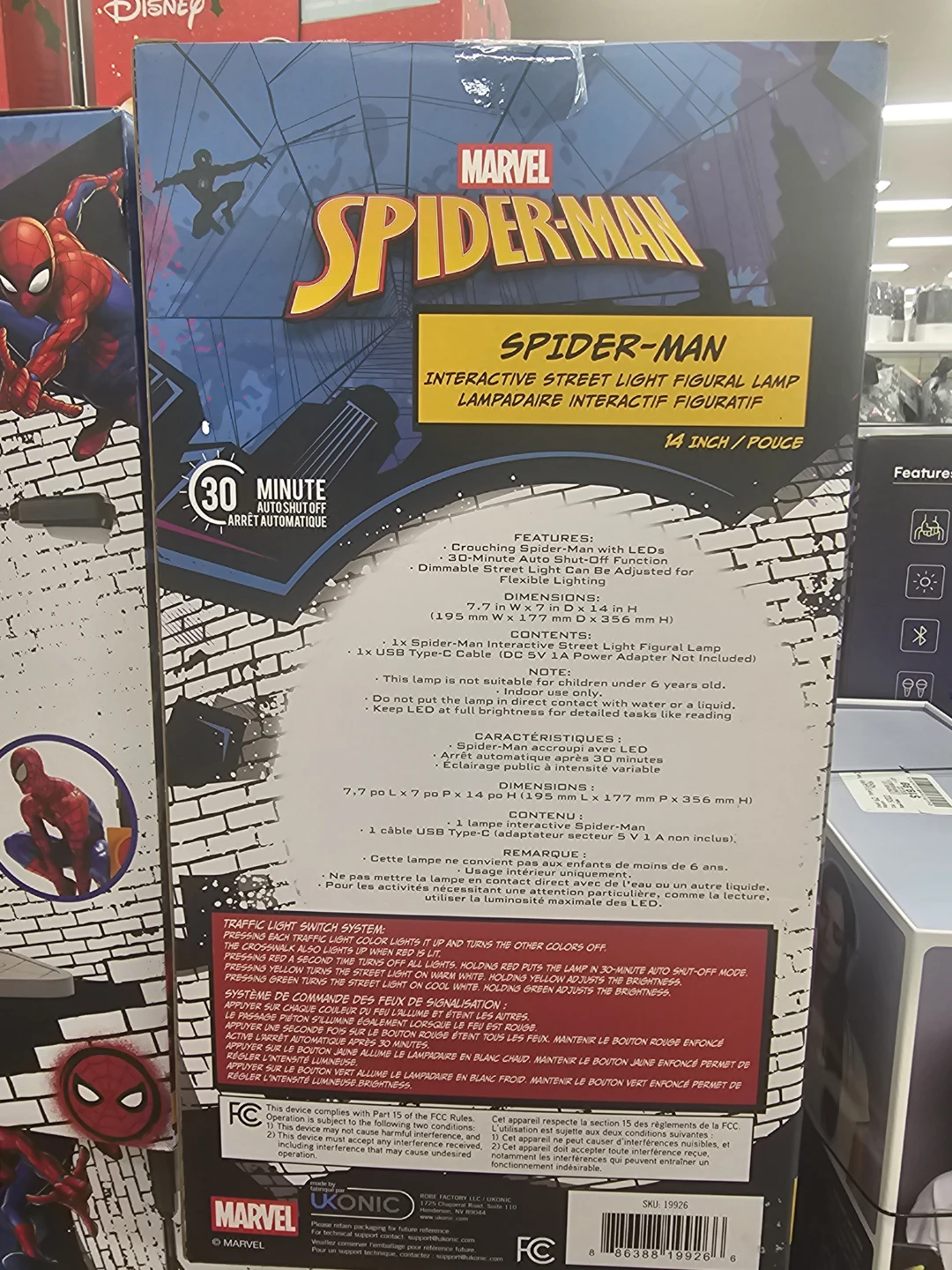 Marvel Spider-Man Interactive Street Light Figural Lamp - photo 3