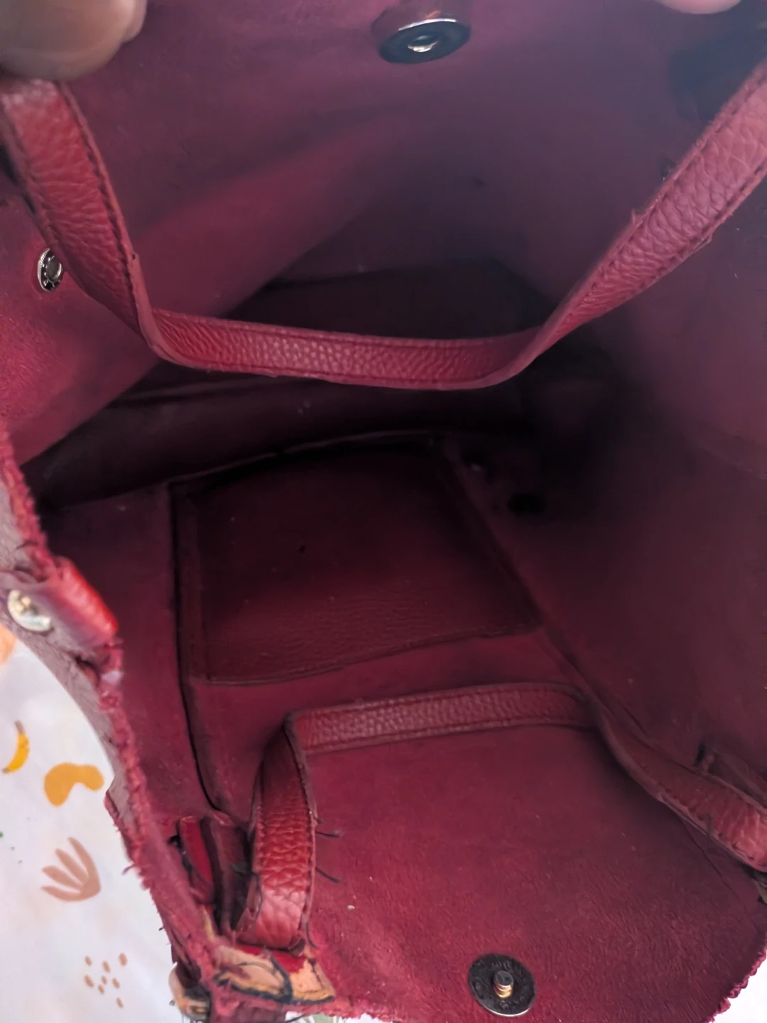 Red Pebbled Leather Tote Bag - photo 3