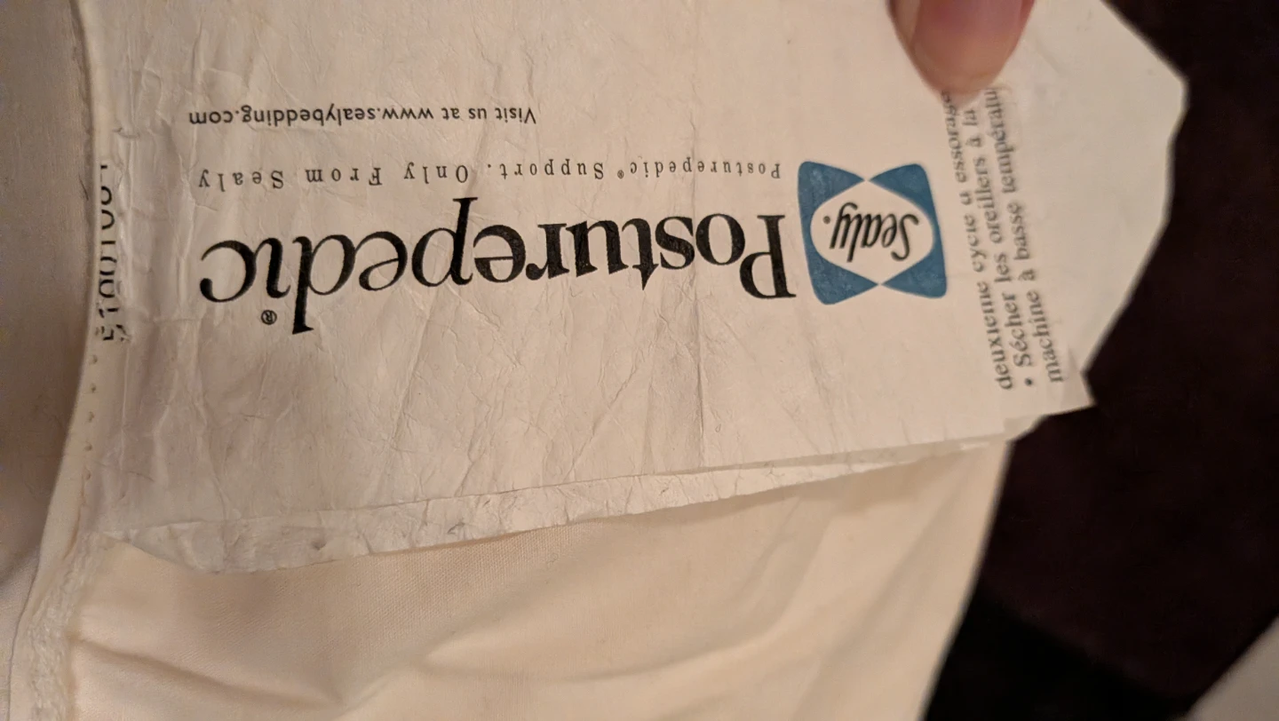 Two Sealy Posturepedic Pillows with Covers