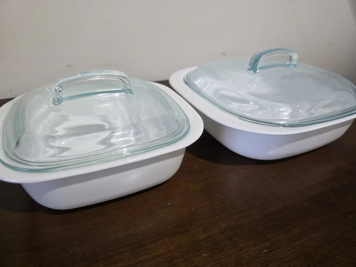CorningWare White Casserole Dishes with Glass Lids - photo 2