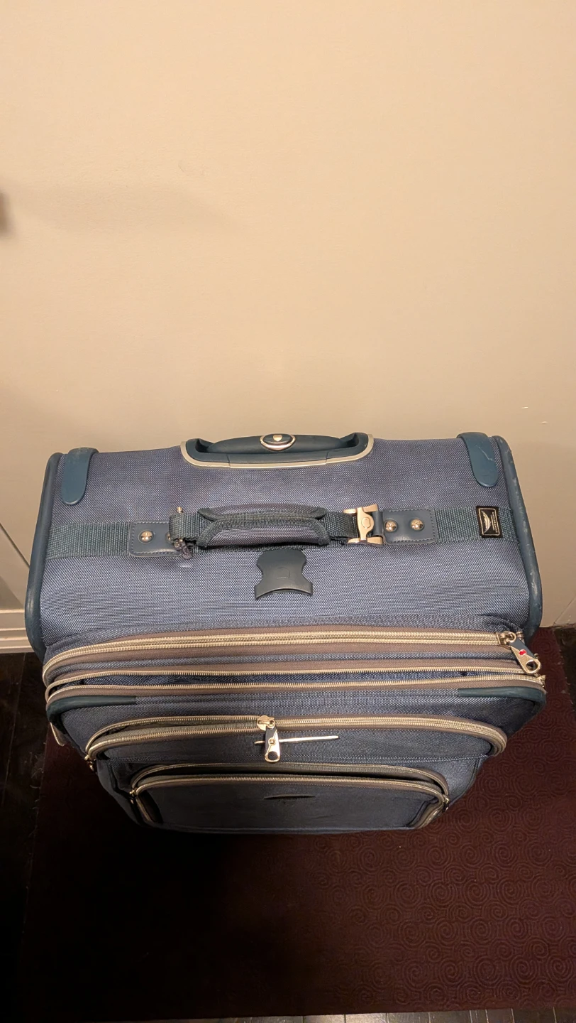 Blue Rolling Carry-On Luggage - photo 2