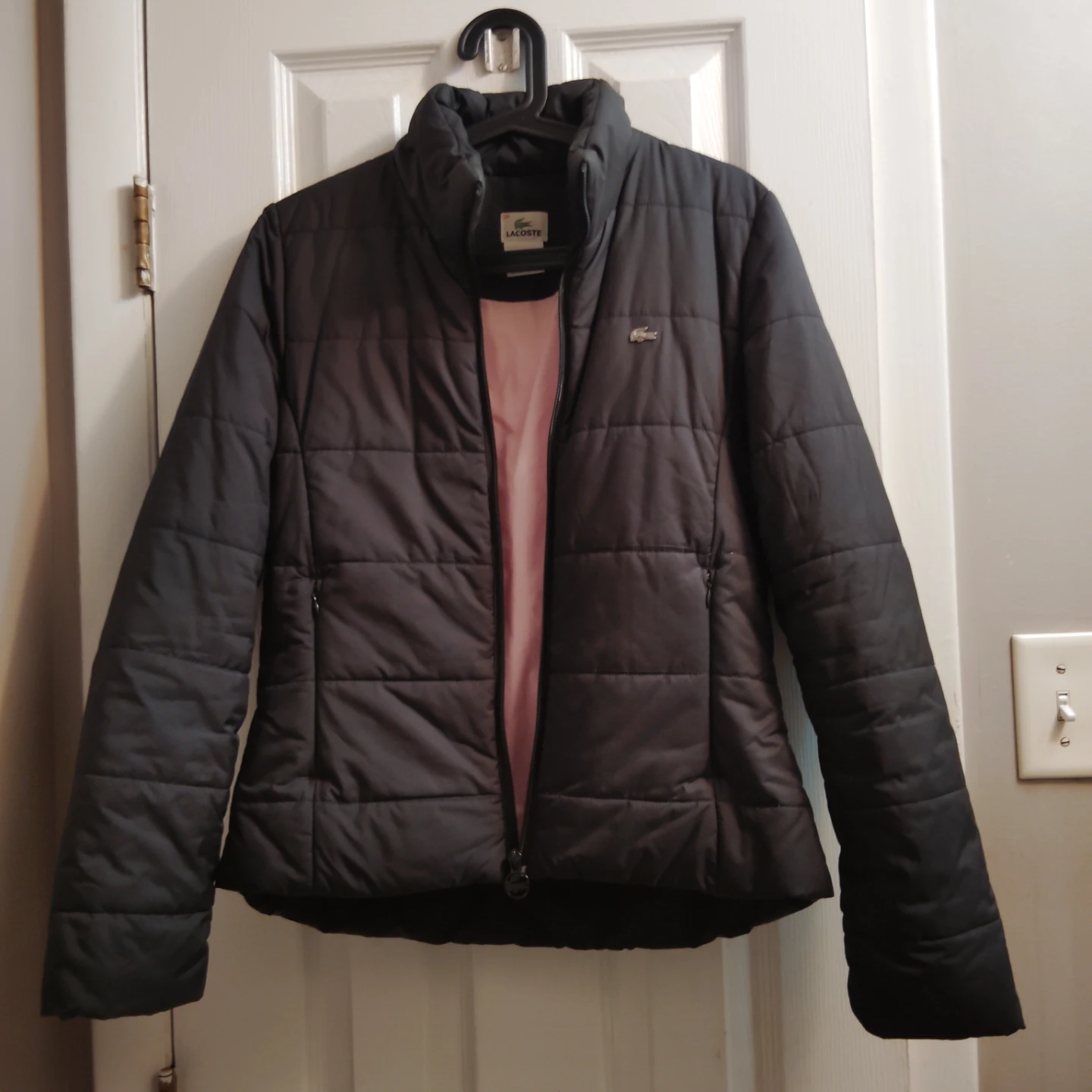 Lacoste Women's Black Lightweight Puffer Jacket Size 38 (Medium) - photo 2