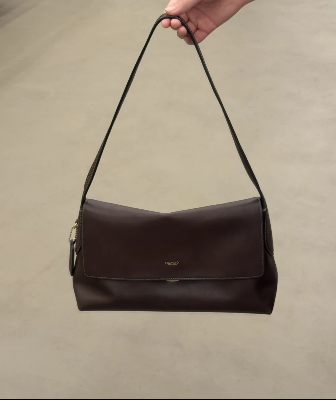 Authenticated Coach Brown Leather Shoulder Bag - photo 3