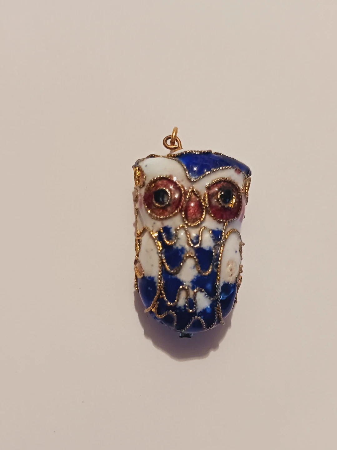 Cute Vintage Owl Cloisonne Pendant - photo 3