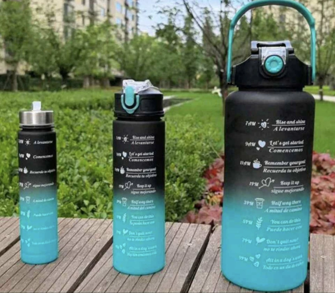 Motivational  Water Bottle Set