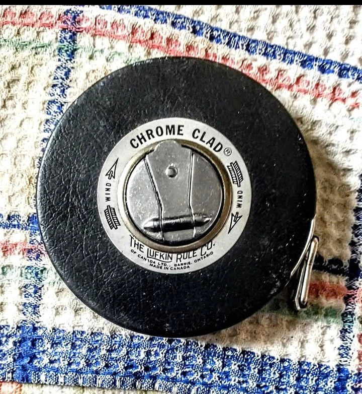 Vintage Lufkin Leader Chrome Clad Tape Measure
