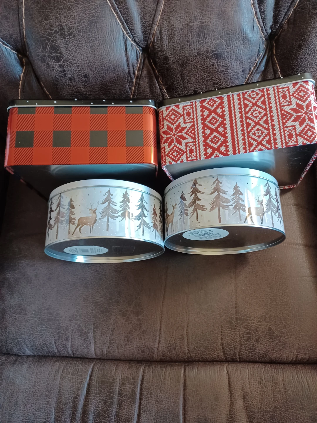 Set of 4 Holiday Decorative Tins - photo 2