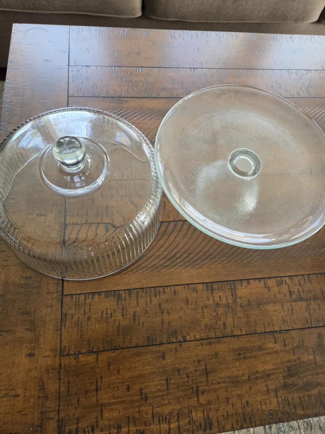 Glass Cake Stand with Lid - photo 3