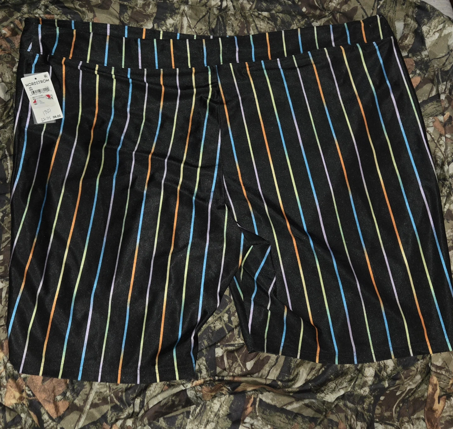 Be Proud 'Prismatic Stripes' Stretch Shorts in a Men's 4XL - photo 2