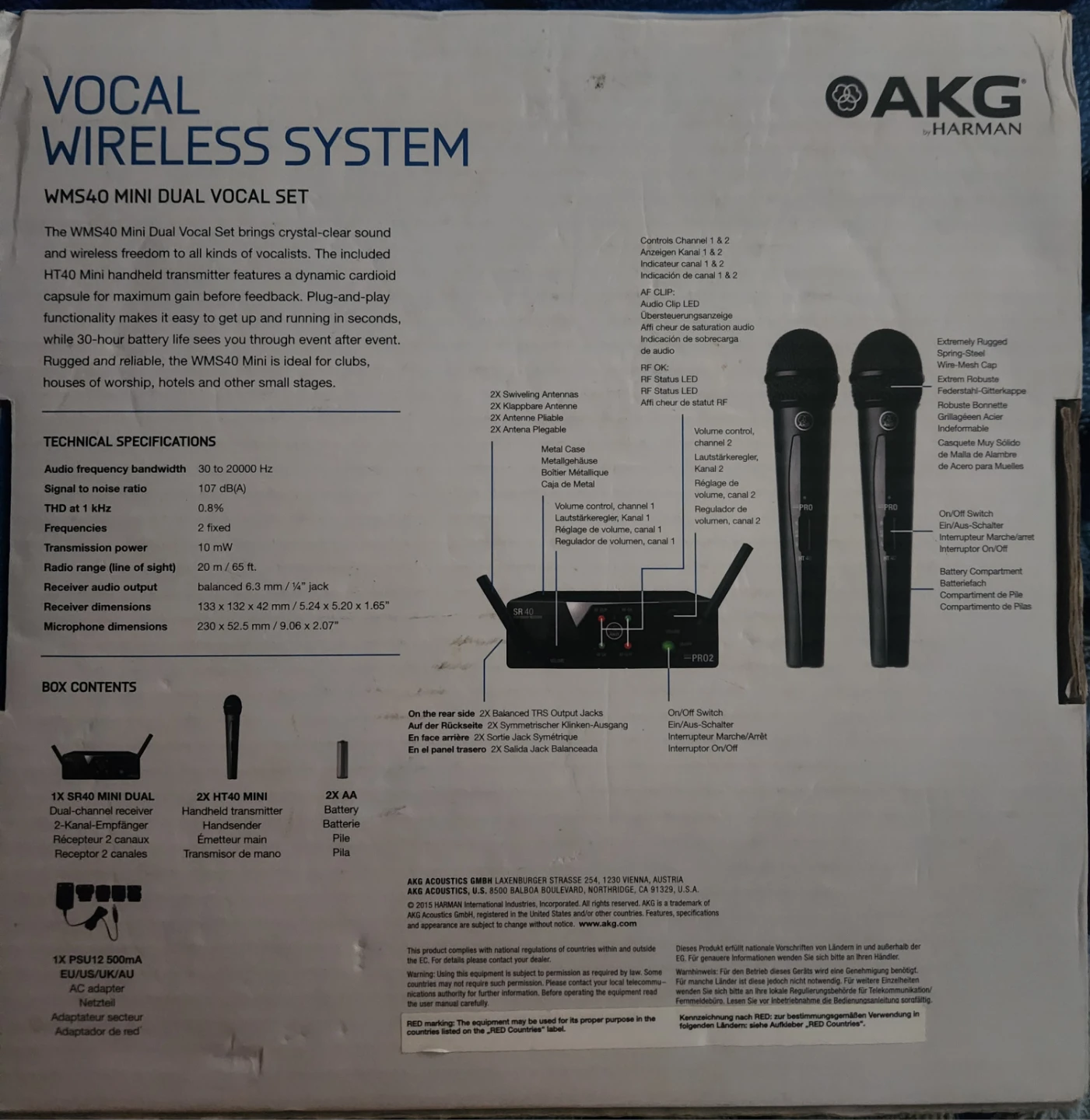 2 Wireless microphones & 2 Speakers - photo 2