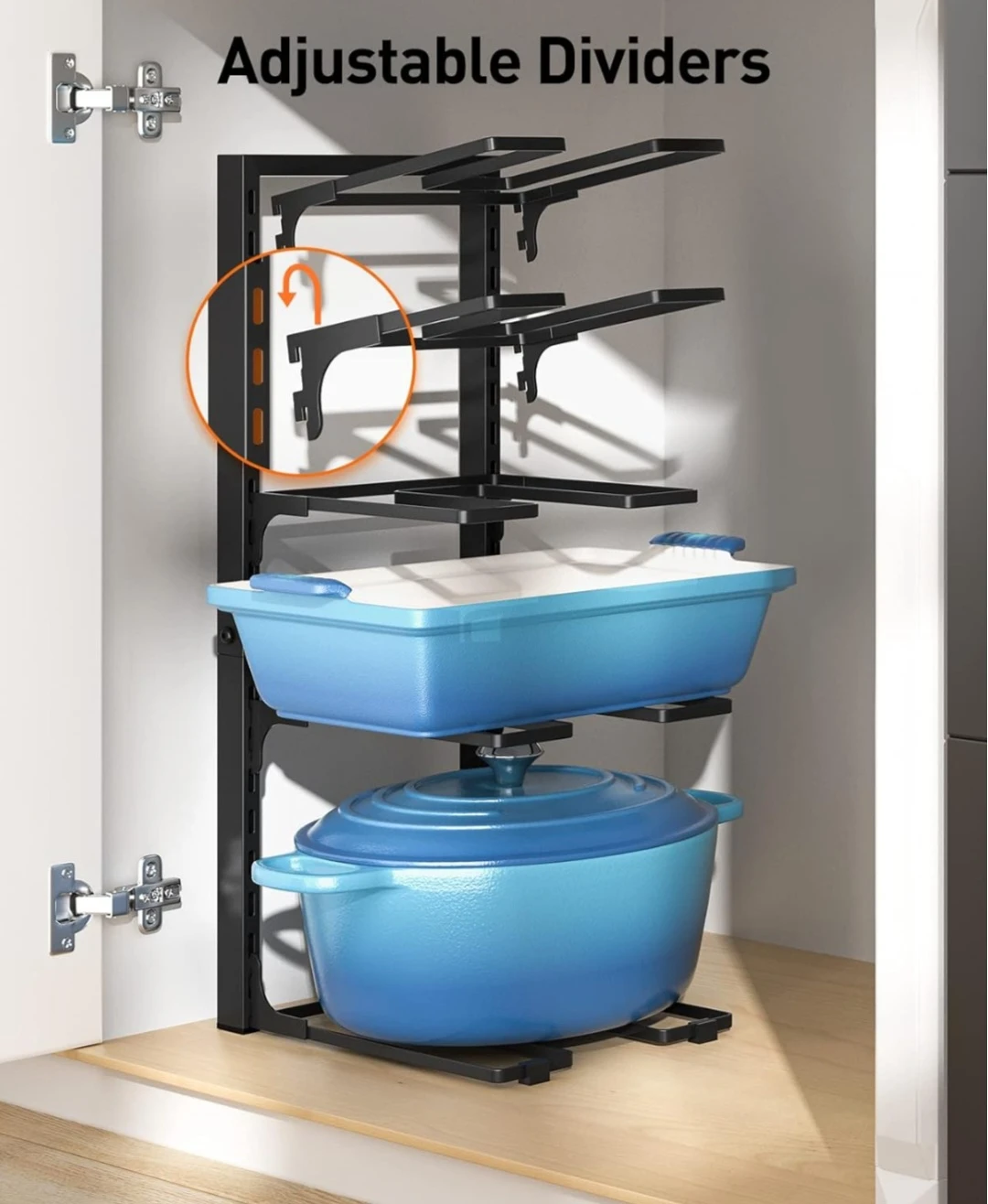 Adjustable Kitchen Pot and Pan Organizer Rack - photo 4