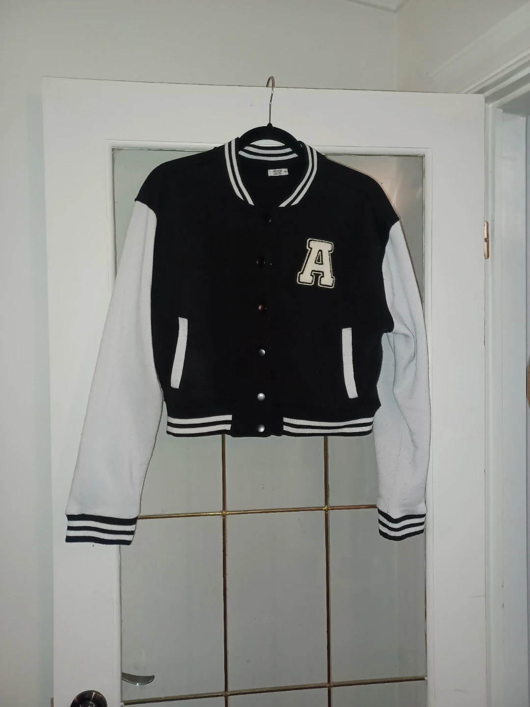 Ardene Black and White Varsity Jacket