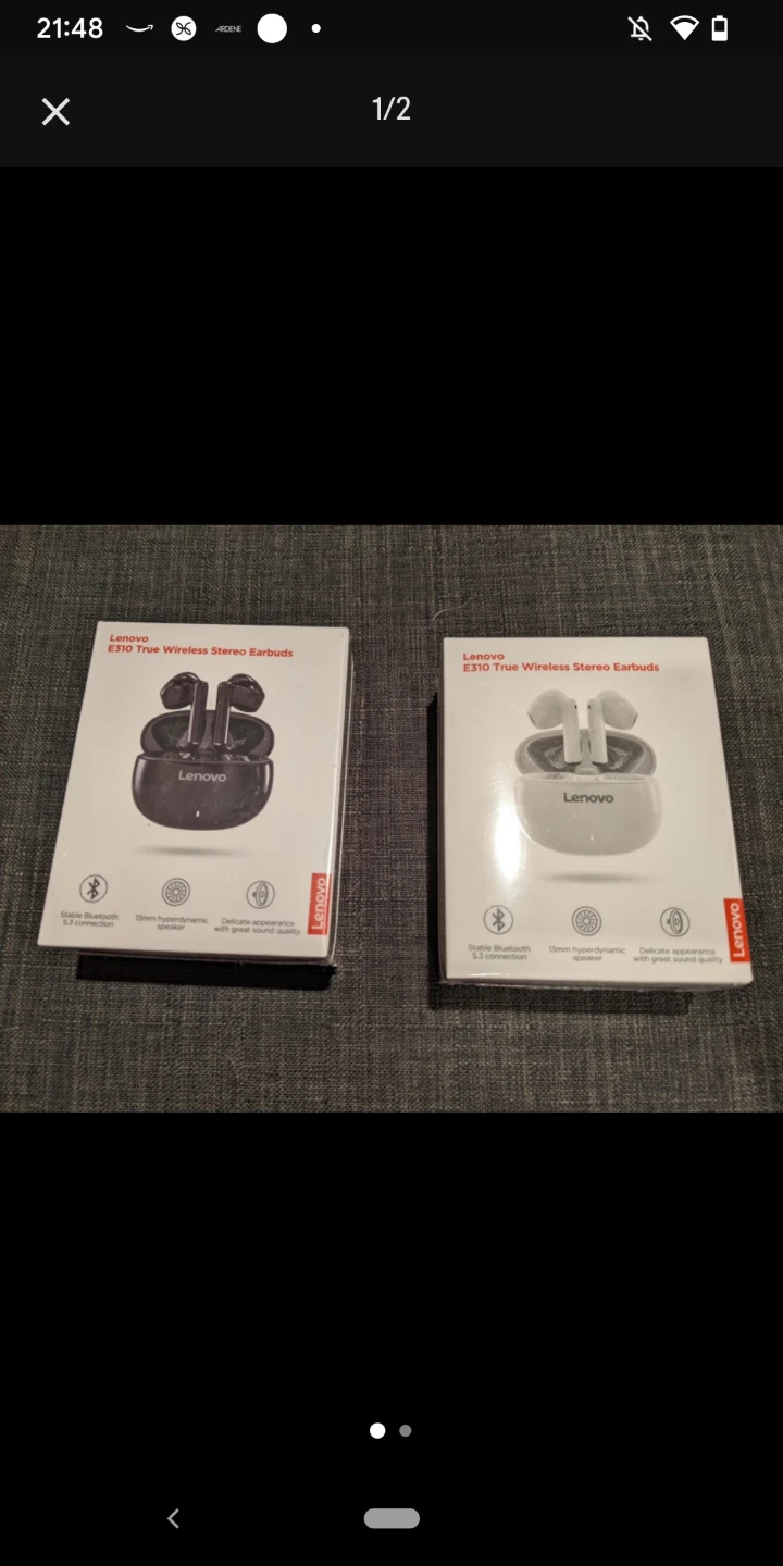 Brand New Lenovo E310 True Wireless Earbuds (Black or White)