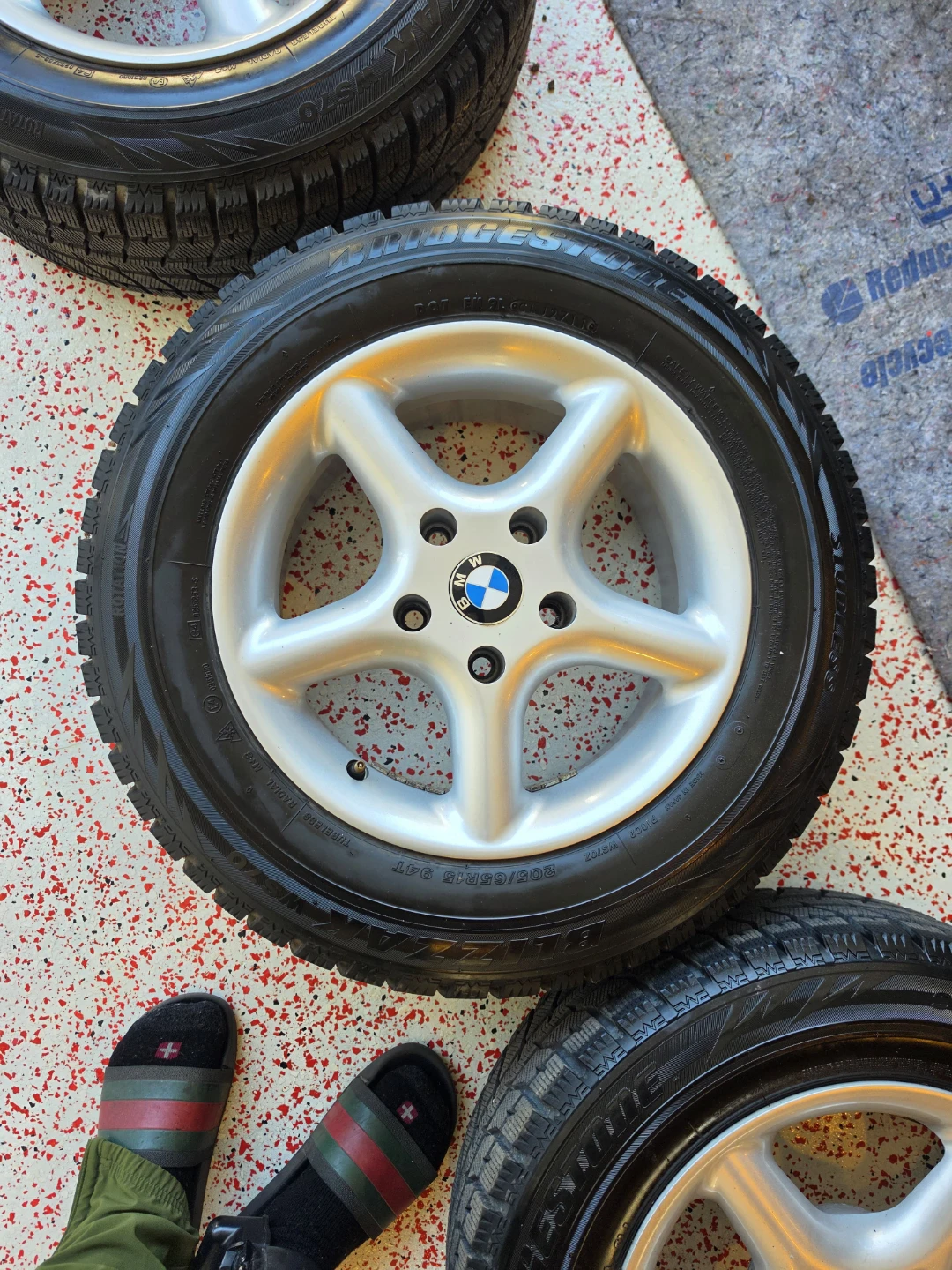 New 15 inch BMW rims wheels new Bridgestone tires 5x120 - photo 4