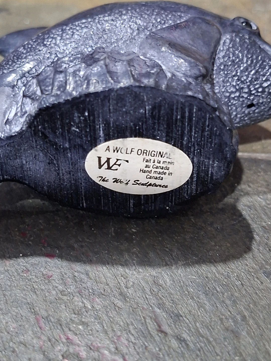Vintage "A Wolf Original" Dolphin Sculpture Handcrafted Canada - photo 2