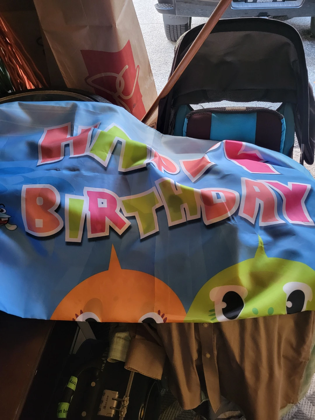 Baby Shark Happy Birthday Banner