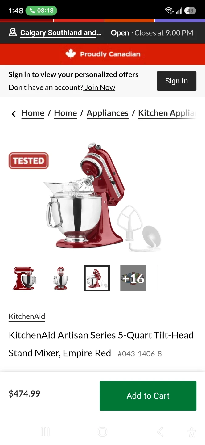 KitchenAid Artisan Series 5-Quart Stand Mixer, Empire Red - photo 2