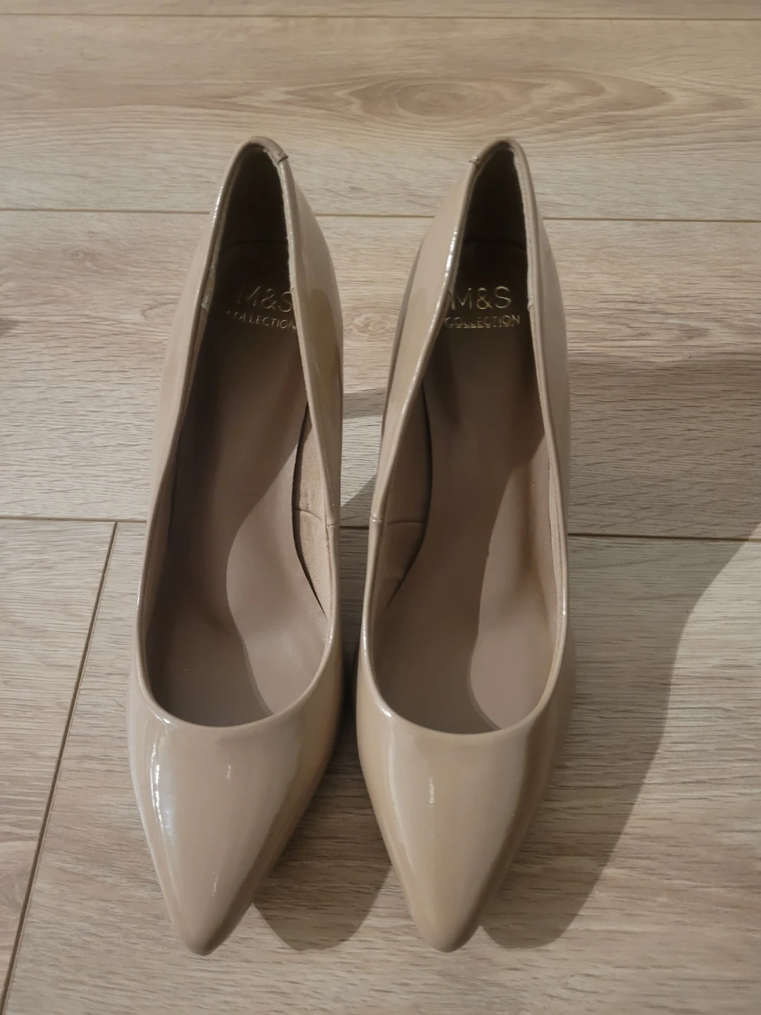 M&S Insolia Nude Patent Heels
