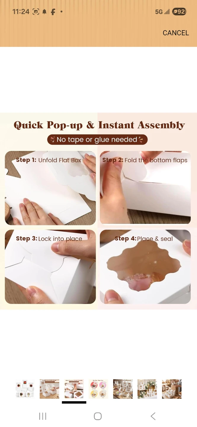 VGwdall 15-Pack White Pastry/Treat Boxes - photo 3