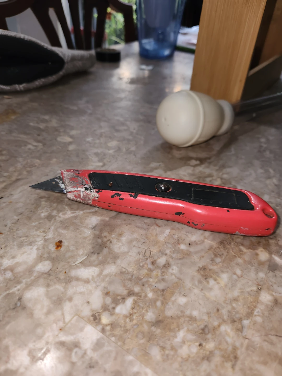 Red Retractable Utility Knife