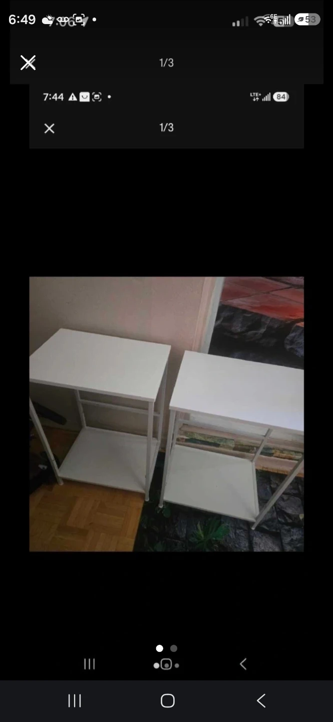 Two night stands or end tables .