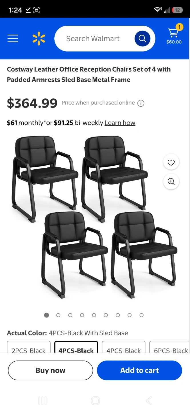 New <> Costway Office Reception Chair - photo 2