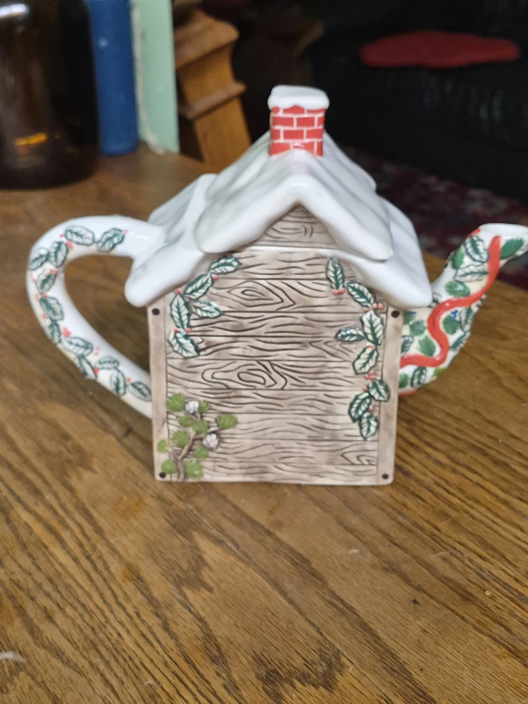 Christmas Themed Ceramic House Teapot - photo 5