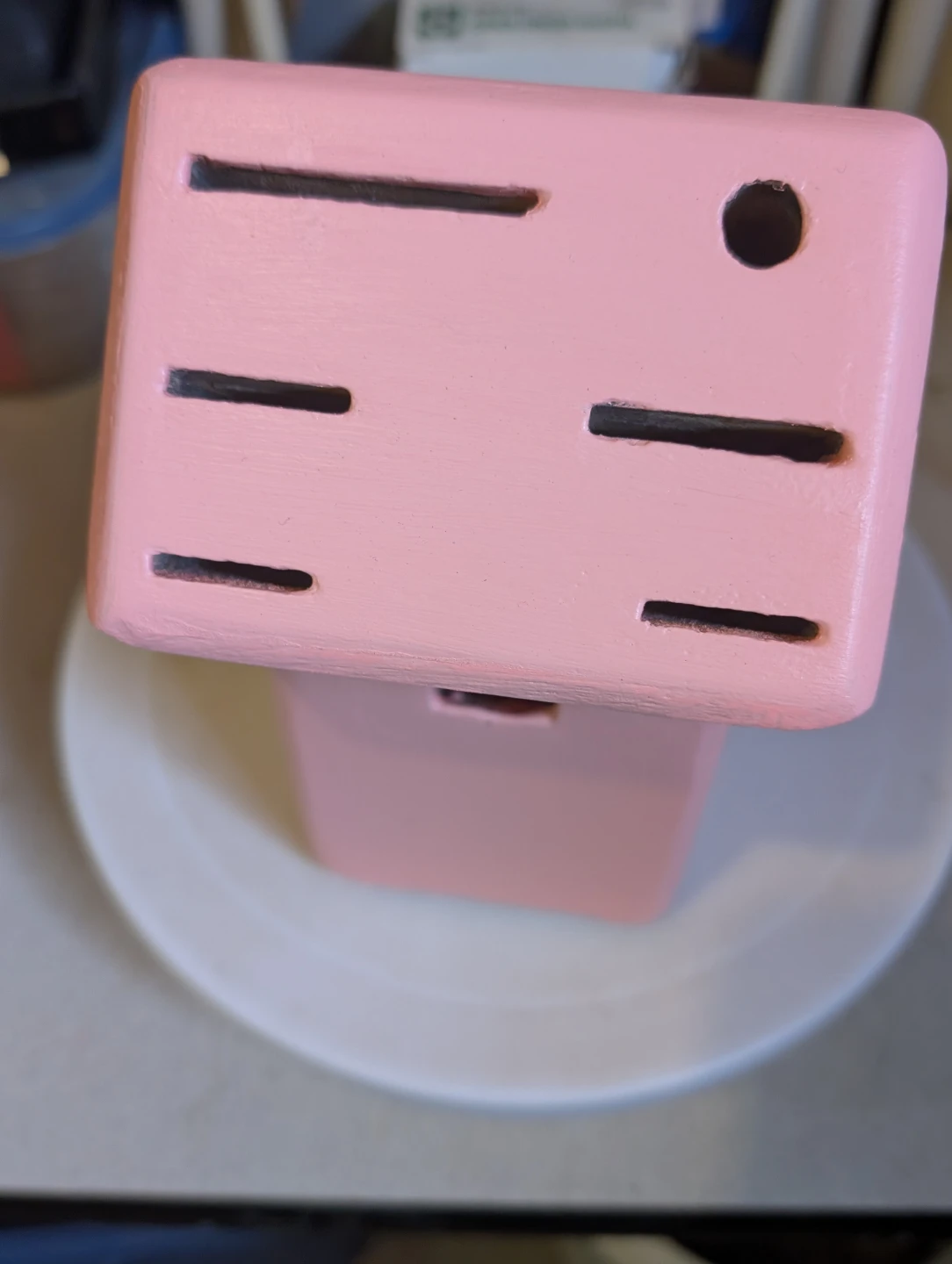 Pink Wooden Knife Block - photo 2
