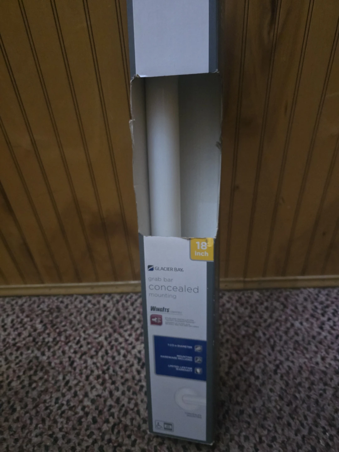 Glacier Bay 18 in Concealed Mounting Grab Bar - photo 2