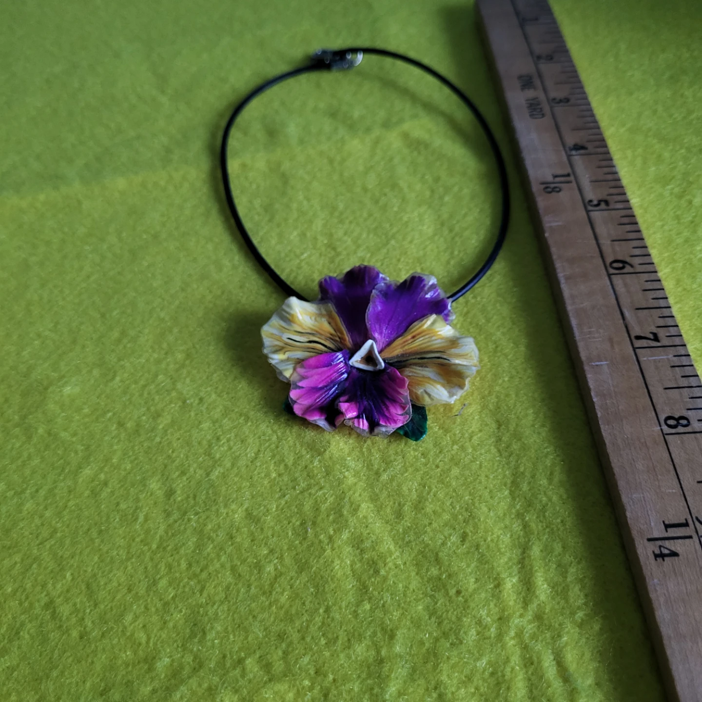 Floral Pansy Necklace