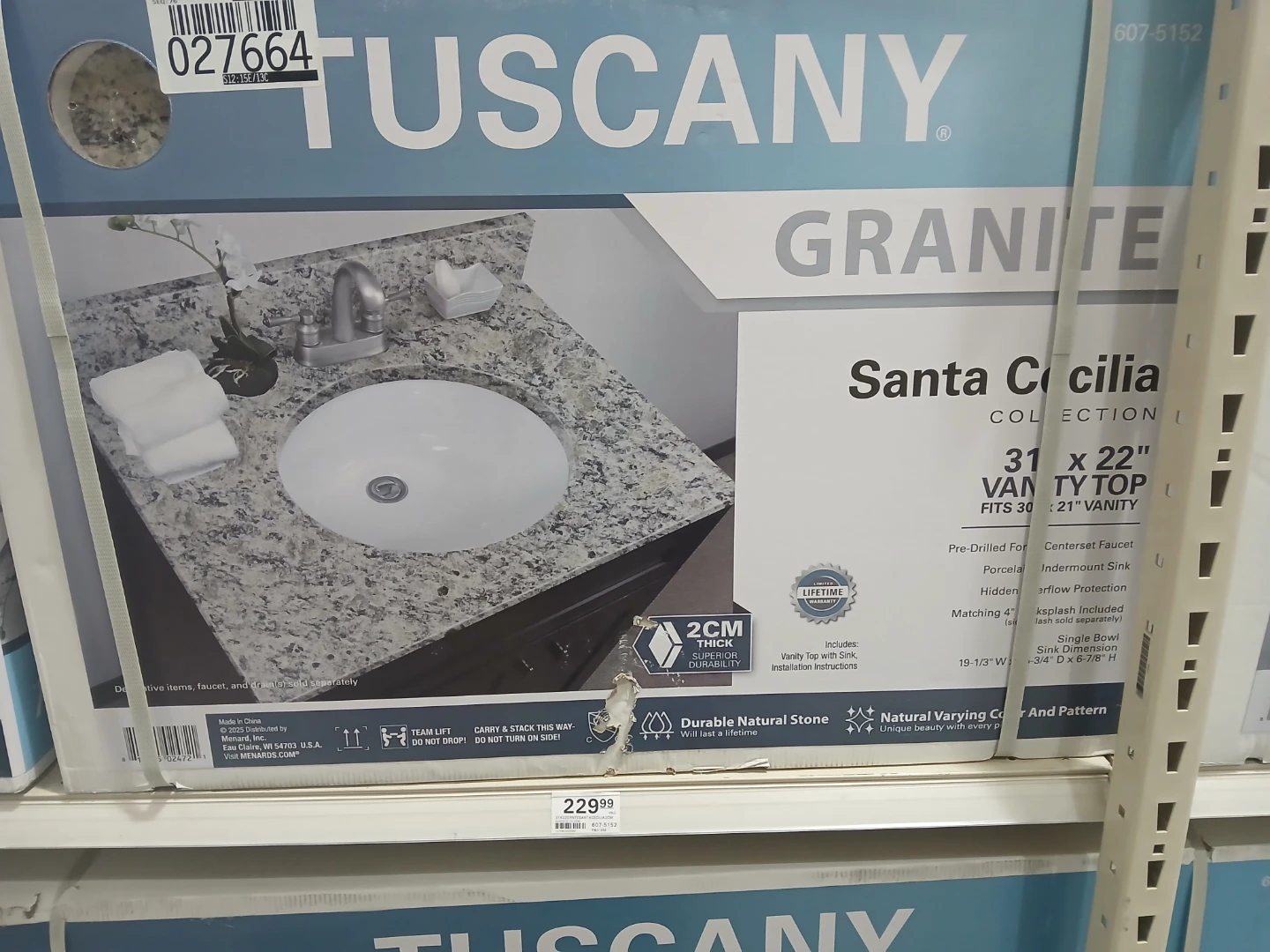Bathroom Vanity with Granite Top and Sink