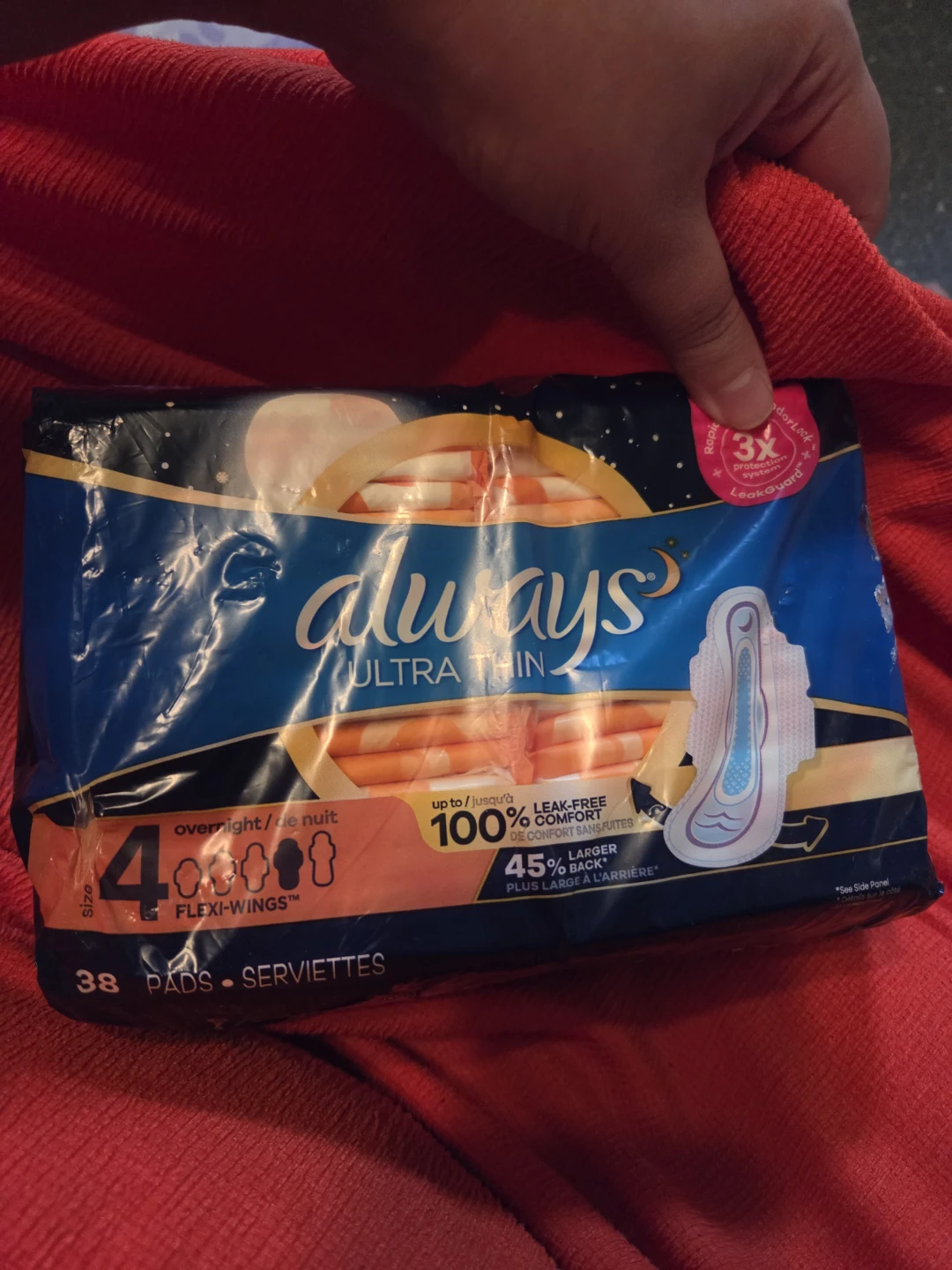 Always Ultra Thin Size 4 Overnight Pads