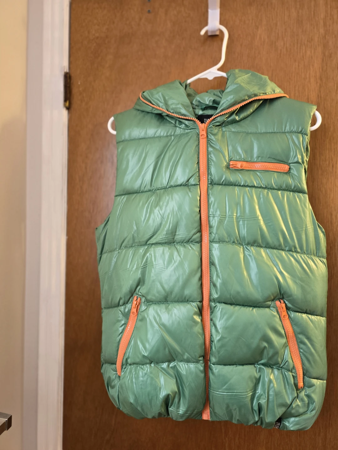 Big Star Unisex Hooded Puffer Vest – Green –