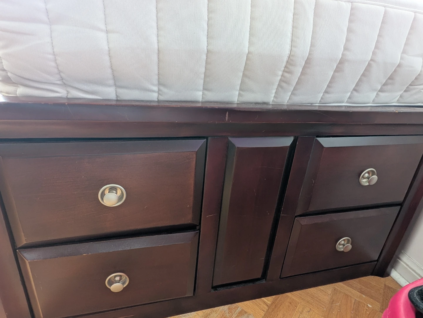 Single cherry wood storage bed - photo 5