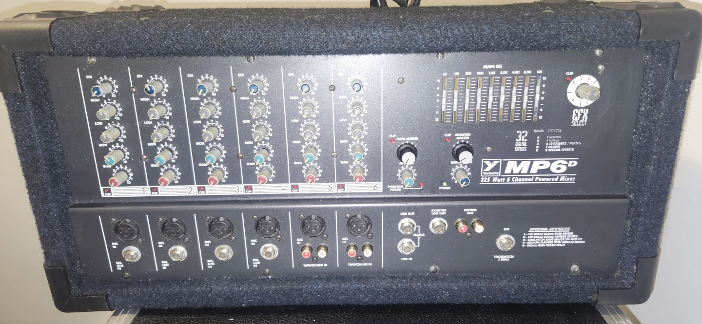 Yorkville MP6D Mixer and 2 Traynor CS-105H Speakers