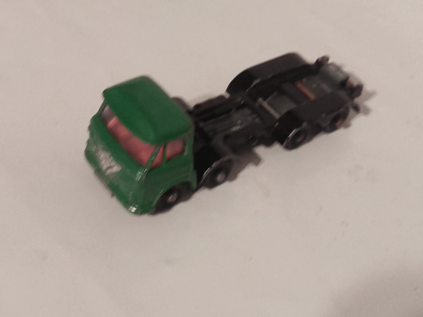 Vintage Green Diecast Toy Semi Truck - photo 2