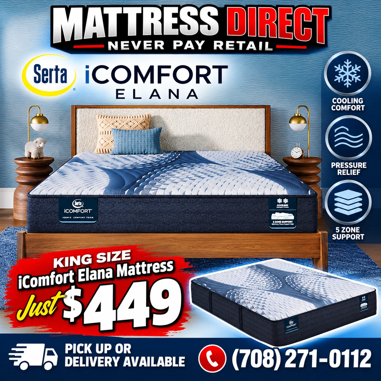 King Size Icomfort Elana mattress