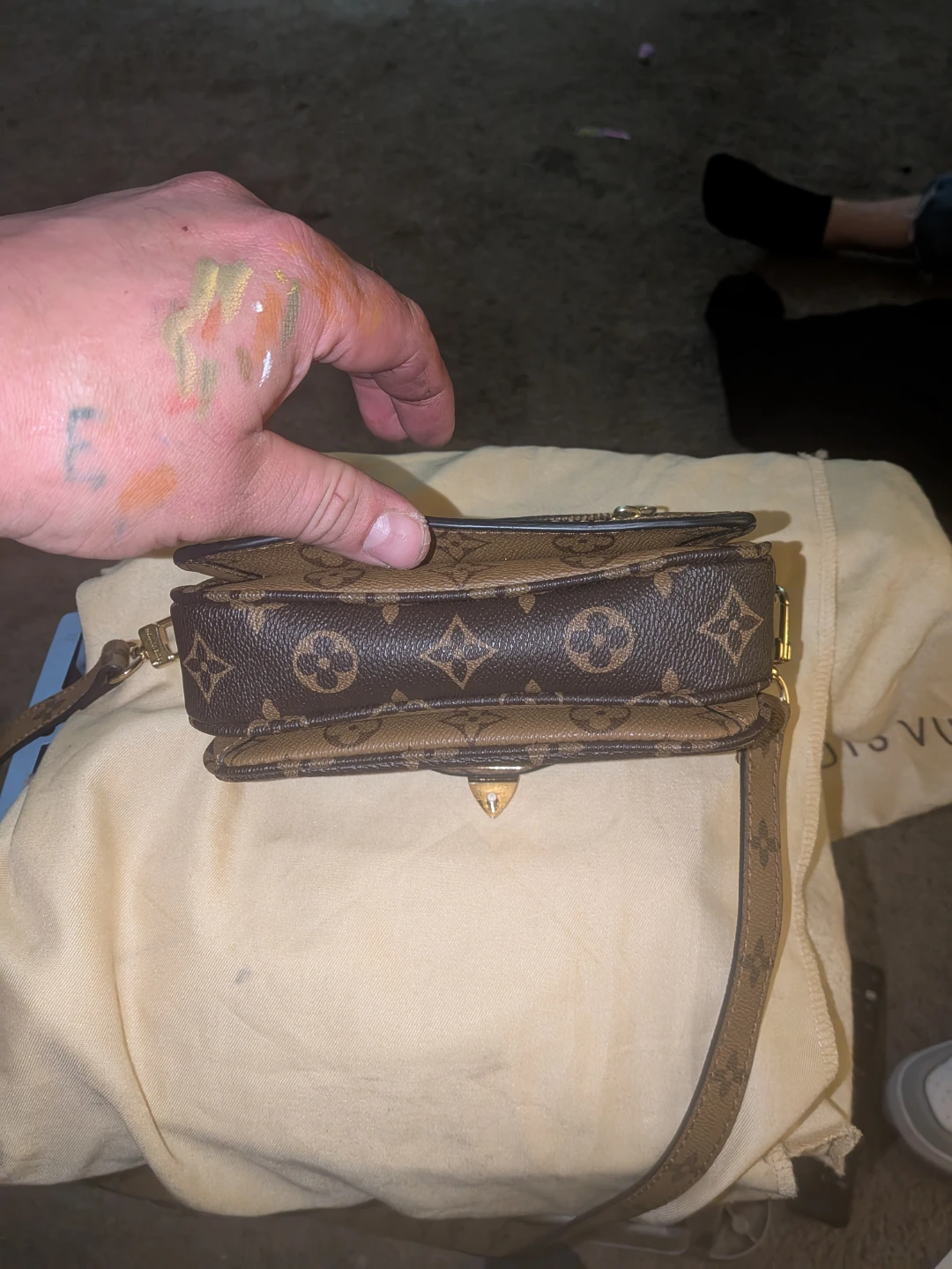 Louie Vuitton canvas Metis pochette