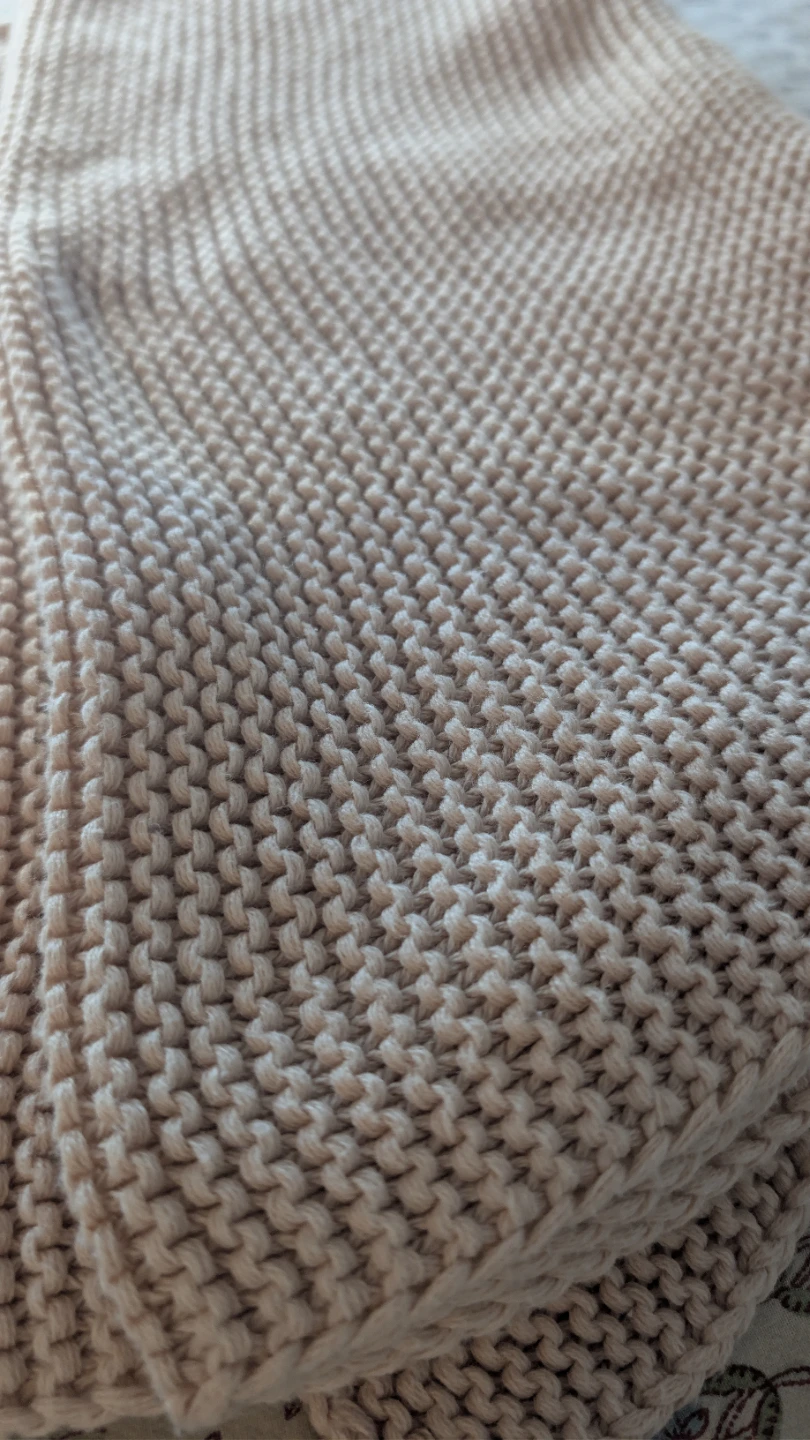 IKEA INGABRITTA Knit Throw Blanket – Pale Pink (Discontinued) - photo 5