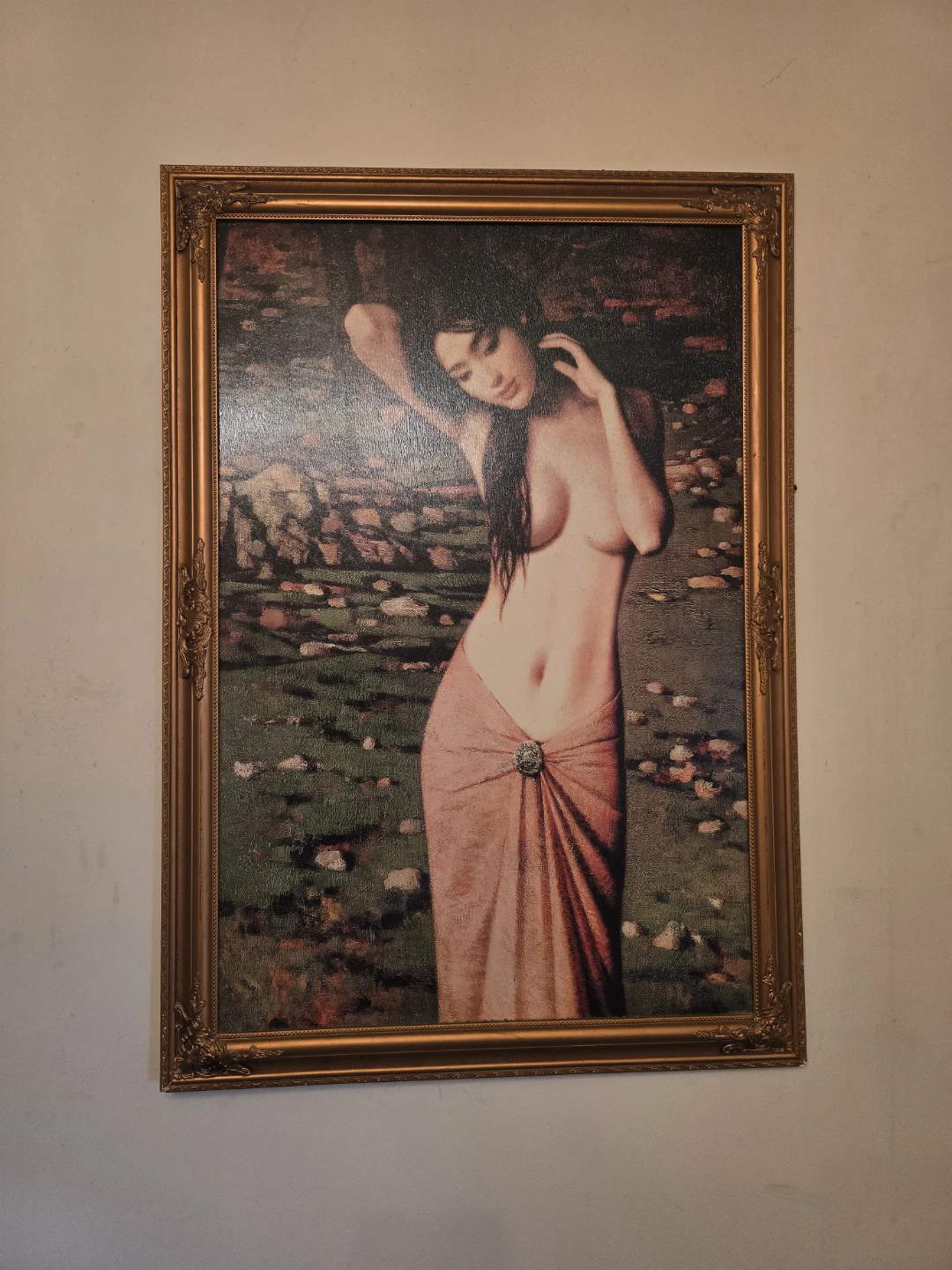 Framed Woman Portrait Oil Painting