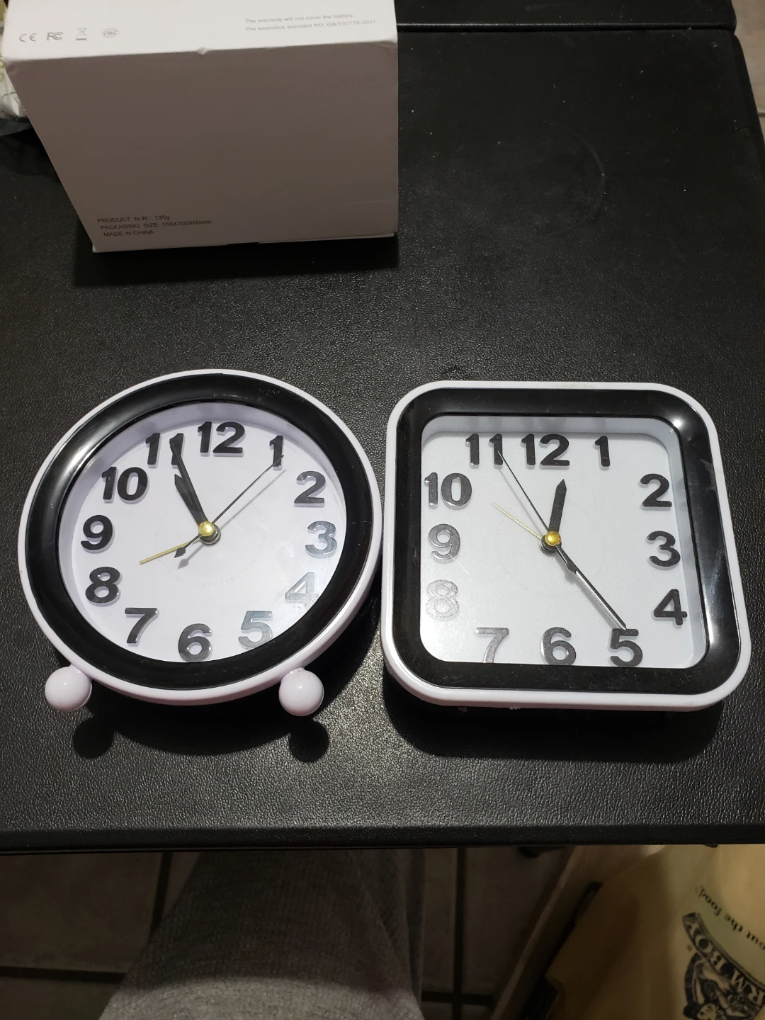 Two Analog Alarm Clocks