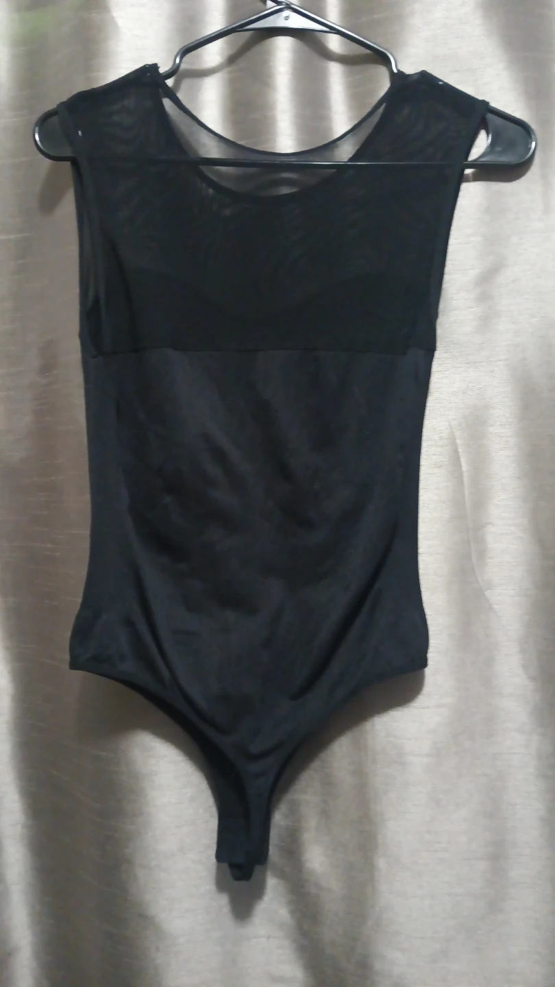 Black Mesh Neckline Bodysuit - photo 3